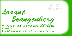 lorant spangenberg business card